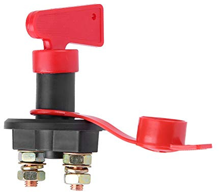 Qiilu Power isolator12V/24V Auto Universal Batterie Trennschalter Hauptschalter Mit Abnehmbarem Schlüssel