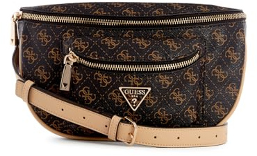 Guess Damen Manhattan Gürteltasche, Tragetasche, Bauchtasche, Braun