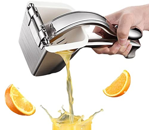 Zitronenpresse, 600 ml große Kapazität, Zitronenpresse aus Edelstahl, Zitruspresse, Saftpresse, Saftpresse, spülmaschinengeeignet