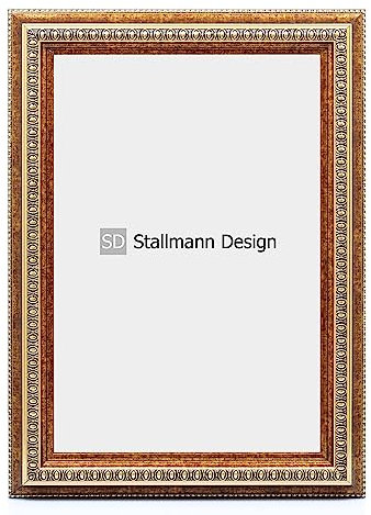 Stallmann Design Barockrahmen “FAME” | 60x80 cm | Braun | Echtholz-Bilderrahmen antik | 80 andere Größen verfügbar | Fotorahmen aus Holz im Vintagestyle