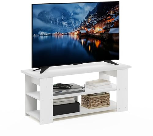 Furinno JAYA TV-Ständer bis 55 Zoll, Weiß