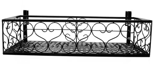 Cabilock Supporto in Vaso Di Metallo Per Recinzione Supporto Per Fioriera Da Balcone Portavasi Da Fiori Portapiante Rettangolare Da Balcone Appendiabiti Parete Vaso Di Fiori Ufficio Mensola