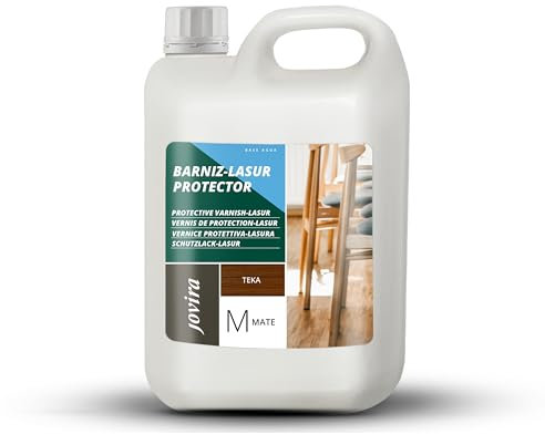 JOVIRA PINTURAS Vernice - Lasur protettiva opaca a base d'acqua. Protegge, decora e impreziosisce tutti i tipi di legno. (2 Litri, Teak). D-17