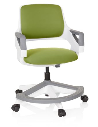 hjh OFFICE Snurrstol för barn KID FLEX Tyg Olivgrön