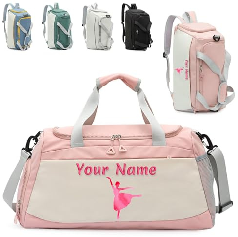 Personalisierte Sporttasche mit gesticktem Namen | Multifunktionale,Kann auf einer Schulter/zwei Schultern/in der Hand/am Körper getragen werden,Für Männer und Frauen