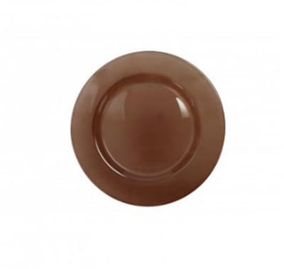 BRANDANI 51034 1 bajoplato para café de cristal, 32 cm de diámetro, luminoso, color moka, Navidad, lavado a mano