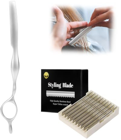 Effiliermesser mit 10 Ersatzklingen,Haarschneidemesser,Styling Haarmesser,Ausdünnung Haarstyling Friseur Effilierrasierer,Haarstyling,Friseur,Salon und Heimgebrauch