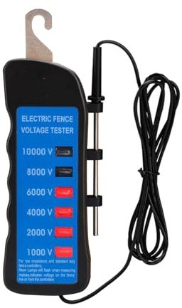 Digitaler elektrischer Zaun-Tester Fehler-Spannungsmesser, elektrischer Zaun-Spannungsmesser, für Farmen, Farm-Fehlerbehebung mit 8 Neon-Anzeigeleuchten, Gartenwerkzeug (1KV-10KV)