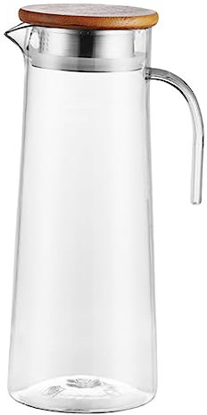 HOMOBABE Klarer Acryl Wasserkrug Mit Deckel 1,2 Liter Getränkekrug Für Küche Und Büro Eiswasserbehälter