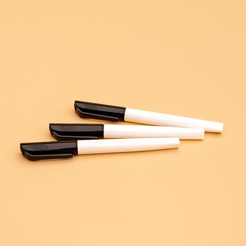SavinX Folienstift Set – Wasserlöslicher Markierstift Schwarz & Weiß, perfekt zum Ankreuzen auf Folien & Whiteboards, Bürobedarf, 2 Stück, rückstandslos entfernbar (2)