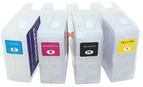 SSUMCUWR 4 pezzi set di chip a cartuccia ad inchiostro ogni giorno compatibile con CW-C4030 CW-C4000 CW-C4020 CW-C4040 Stampanti come Turnnowe