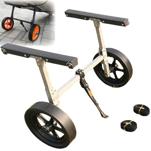 Chariot de kayak portable pliable avec roues pour transport lourd, capacité de 50 kg