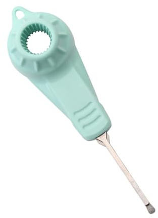 ZUNOXAZ Manual Bottle Opener for Kitchen Use Magnetic Cap Screwing Tool, Made of Sturdy Abs and Stainless Iron, for Opening Jelly Bags and Soda Lids Effortlessly