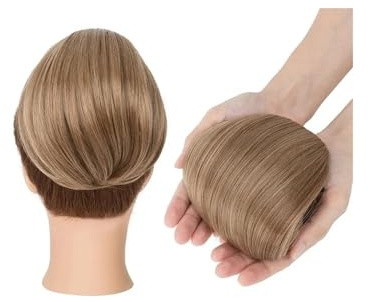 Förlängning av hästsvans, 25,4 cm, kort hästsvans med dragsko och kam, rörig plit, hårdel, syntetiska hårförlängningar för kvinnor ponytail förlängning (12P24)