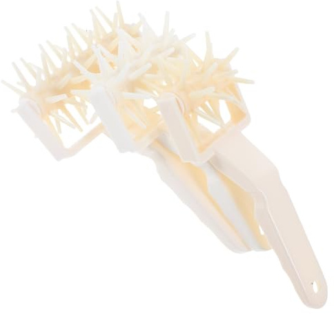 IMIKEYA Lot de 3 rouleaux à pâte à main avec outil en plastique pour faire des trous à pizza, roulette à pâtisserie pour pain, tarte, gâteau et biscuits faits maison