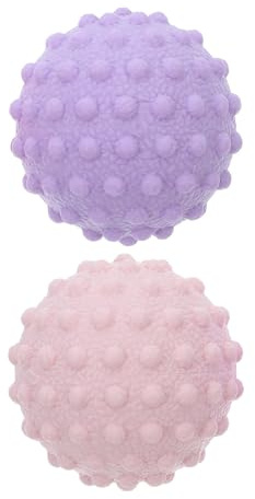 POPETPOP 2 Balles de Massage en Silicone Portables 49mm Pack de 2 Couleurs Rose et Pourpre pour Muscle et Fascia pour Fitness et Récupération ou Après L'entraînement