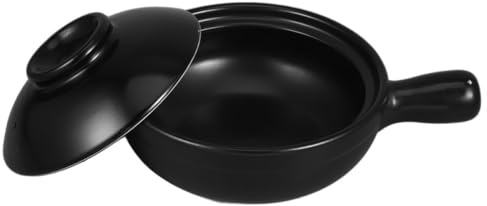 COOPHYA Pentola di Argilla per Stufati con Coperchio in Materiale Naturale, Casseruola Resistente per Cucinare Risotti e Piatti Tradizionali in Cucina