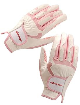 KTUXZCI Guanto da golf per donna, in pelle PU traspirante e resistente all'usura, adatto per golf, antiurto, guanti da, sport all'aria aperta, guanti da fitness, Rosa, 21#