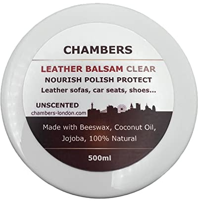 Chambers Premium Leather Balsam 500ml Professional Size - For Absorbent Leather (Aniline, Semi-Aniline & Untreated) - Large Projects & Multiple Furniture Pieces