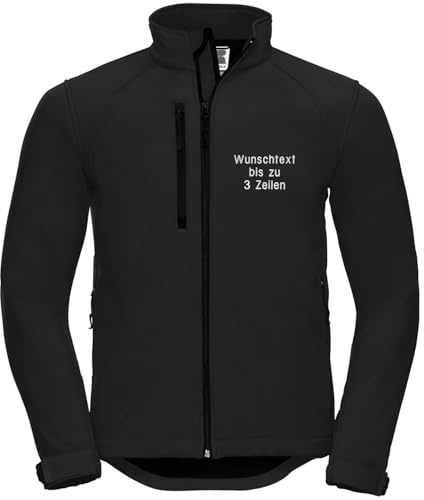 Nashville print factory Softshelljacke bestickt mit Wunschtext/Namen | personalisiert mit Wunschtext, wind- und wasserabweisend, atmungsaktiv