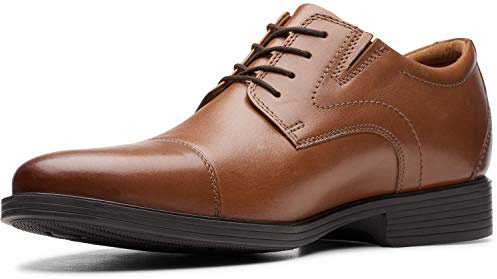 Clarks Whiddon cap Dark Tan Leather 10 D (M)