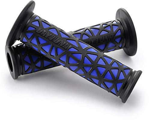 DAYTONA Motorrad Griffgummi Set GGD-CELL, 7/8“ (22,2mm), 125mm, offenes Ende, blau