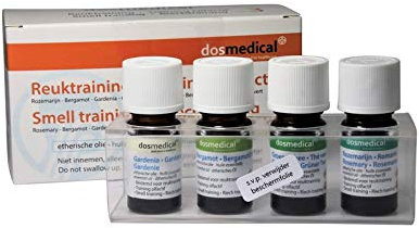 Riechtraining Set 3 mit ätherischen Ölen (Grüner Tee, Rosmarin, Bergamotte, Gardenie)