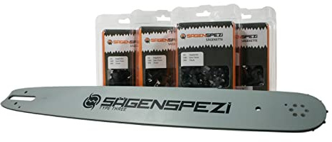 40cm Schwert-Set Solid Drive mit 4 Vollmeißelketten .325 67TG 1,3mm passend für Stihl MSA 300 MSA300
