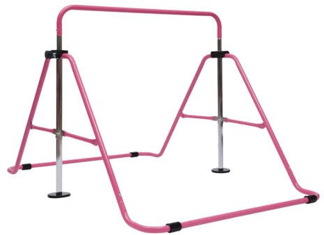 Gymnastik Turnreck Höhenverstellbare Turnstangen Reckstange Klimmzugstange Gerät Kinder Garten Reck Reckanlage Turnstangen Horizontale Training Trainingsgeräte Outdoor Fitness Höhenverstellbar (Rosa)