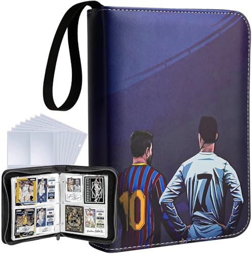 Ezydka Sammelkarten Album Fussball 55 Seiten Sammelalbum für Fußball Karten 440 Trainer Karten Sammelalbum, Wasserdicht Sammelkartenalben Karten Halter für Card Collection Sammelheft