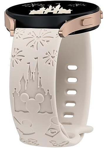 BEEXI Gravierte Armband Kompatibel mit Samsung Galaxy Watch 7/6/5 | 20mm Weiches Cartoon Silikonarmband für Uhr Galaxy 6 Classic 43mm