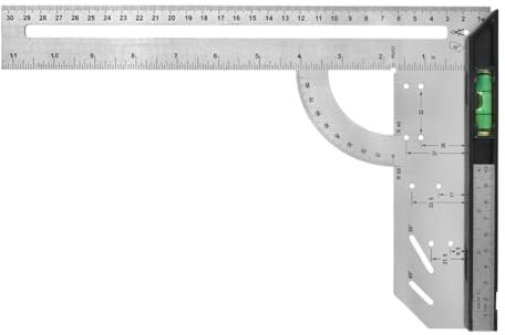 30,5 cm Kombinationswinkel, /Metrisches Metall--Quadrat, genaue Holzbearbeitung, Messwinkel, einfach zu bedienen