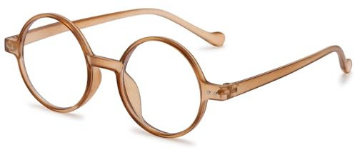 ABETOS Lesebrillen Damen Herren Runde Lesehilfe mit Blaulichtfilter Computerbrille Modern Retro Anti Blaulicht Rund Leicht Sehhilfe