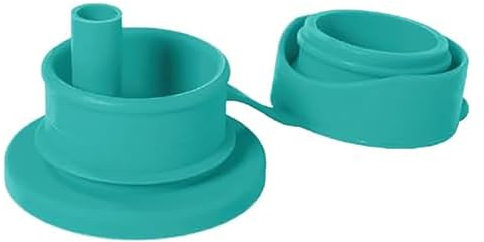 Pura Sport Big Mouth Silikon Sport Strohhalm Top - Auslaufsicher & auslaufsicher, plastikfrei, MadeSafe zertifiziert, medizinisches Silikon - passend für alle Sportflaschen - Mint
