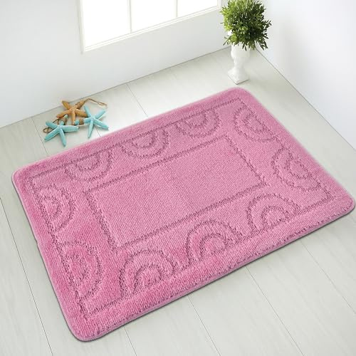 Comart - Tappeto Bagno Nicole - Doccia - Antiscivolo - 67x100 cm Rosa