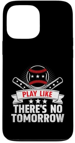 Coque pour iPhone 13 Pro Max Jouez comme il n'y a pas de tomorrow Catcher Pitcher Softball