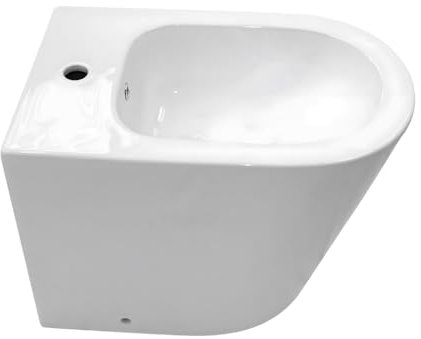 El Baño Moderno Bidet Blanco Roma, Bidet para Inodoro y Baño, Pack Wc Bide, Bide Compacto, Asiento Inodoro Bidet, Bidet para Hogar, Borde Antibacteria, Color Blanco