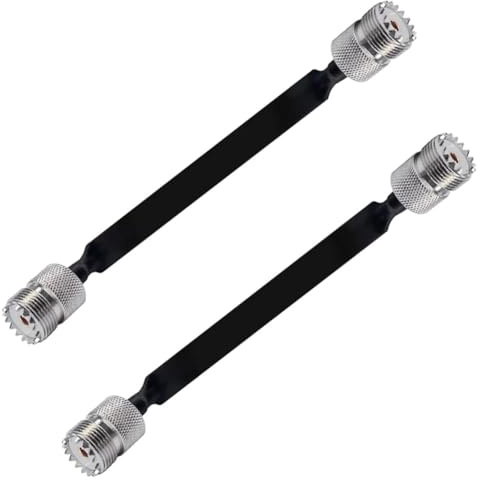 Breeshy Koaxialkabel für Fenster/Tür, SO239 UHF auf UHF, 50 Ohm, 40 cm, 2 Stück