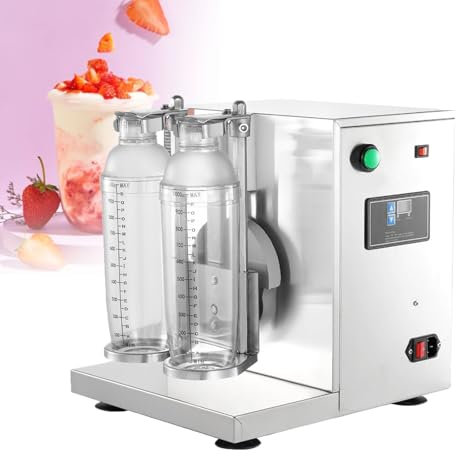 Machine à Répandre et Secouer la Poudre Professionnelle - Équipement Commercial de Thé Bubble avec Vitesse Régulable, Milk - Shakes, Thé Boba et Préparations de Boissons de Fête,350ml