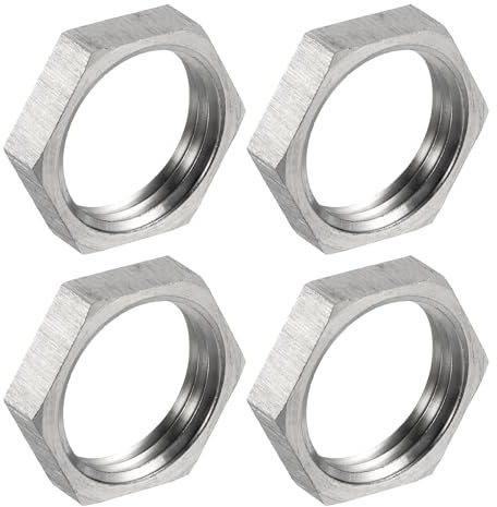 QUARKZMAN 4 Piezas De Tuerca De Seguridad Hexagonal Para Tubería De Fundición, Acero Inoxidable 304, Roscado NPT 1/2 Hembra Para Fontanería Fija, Limpieza De Agua Y Limpieza De Chasis