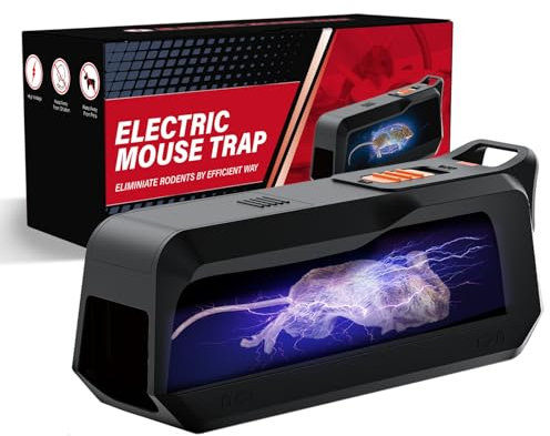 GuoTing Rattenfalle Elektrisch,Elektrische Mausefalle 1800V leistungsstarke Spannung um Ratten Sofort zu Töten,Mausfallen für Garten,Küche,Drinnen.