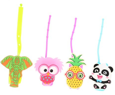 Mikinona 4pezzi Copertura Per Bottiglia Mano in Silicone Manicotto Per Supporto Mano Per Piccole Mani Design Cartoon Semplice