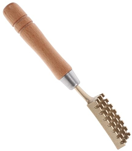 HAWILLOSCH Fischschuppenentferner 21cm Messing Mit Ergonomischem Holzgriff Für Esszimmer Und Fischgeschäft Effektiver Fischschuppenschaber