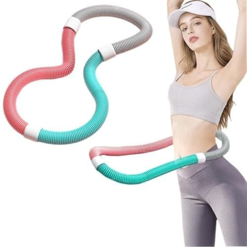 Hula Hoop Suave con Peso, Aro de Fitness Plegable, Hula Hoop de Resorte para Fitness, Pérdida de Peso y Ejercicio en Adultos, Ajustarse a la Cintura, Quema Calorías, Múltiples Entrenamientos