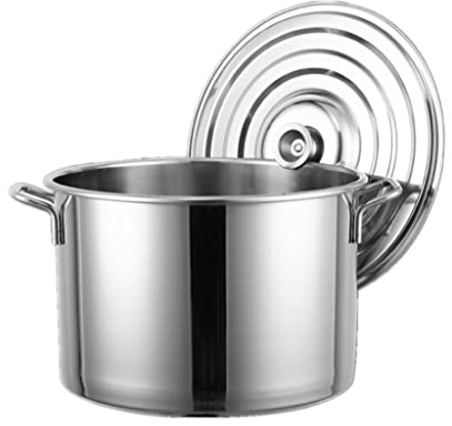 Induktionssäker grönsaksgryta i rostfritt stål med lock, nedsänkt och värmebeständiga handtag(30cm*20cm (13L))