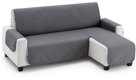 fundabel® Funda Cubre Chaise Longue Due, 220 cm, Brazo Derecho, Gris