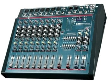 DJ Controller, Professional Mixer With Power Amplifier 2x450W Powered Mixers USB Bluetooth Interface