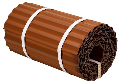 Fafeicy 1 Rouleau de Bordure de Jardin en Métal ondulé, Couleur Rouille, 8 Pouces X 20 Pieds, Bordure de Paysage pour Pelouse, Parterre de Fleurs, Cour