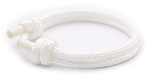 Wind Passion Bracelet Blanc Nautics Tressé Corde de la Plus Haute Qualité pour Homme