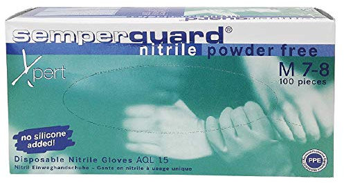 Nitryl SCHUTZHANDSCHUHE RNIT-SEM-XPERT 100PK S-XL Einweg Handschuhe Puderfrei Größe L
